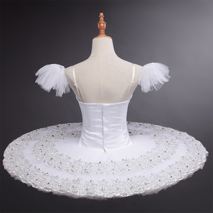 Filles Tutu de Ballet Professionnel Ballerine Raide Tulle Personnaliser <span class=keywords><strong>Classique</strong></span> Romantique Blanc Tutu de <span class=keywords><strong>Danse</strong></span> pour <span class=keywords><strong>Femme</strong></span> - Product Image 2