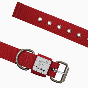 Collier pour chien personnalisé de luxe Lunong avec boucle en métal, rembourré, réglable, en nylon, couleur et logo personnalisés, durable - Product Image 3
