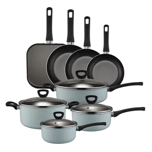 12 Pieces Set Kitchen Wear Cooking Pots Induction Cookware Nonstick Cookware Sets