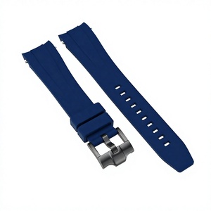 Correa de Reloj de Caucho FKM Natural de 20 mm con Hebilla Sólida y Cubierta Azul Suave y Cómoda - Product Image 4