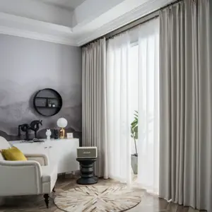Cenefa de tela de lujo para sala de estar, cortina de diseño novedoso