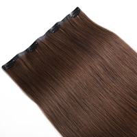Extensions de cheveux naturels Remy double épaisseur, résistantes à la chaleur, brillance naturelle, à clipser, qualité salon pour femmes