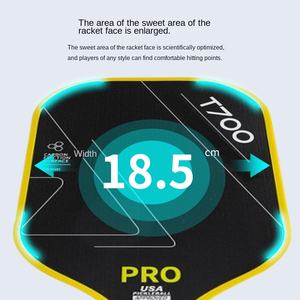 Neuer Perforations-T700 T300 3K 12K Carbonfaser-Schläger mit Texturgewebe 16mm Unibody Pickleball-Paddel Hasaigo - Product Image 4