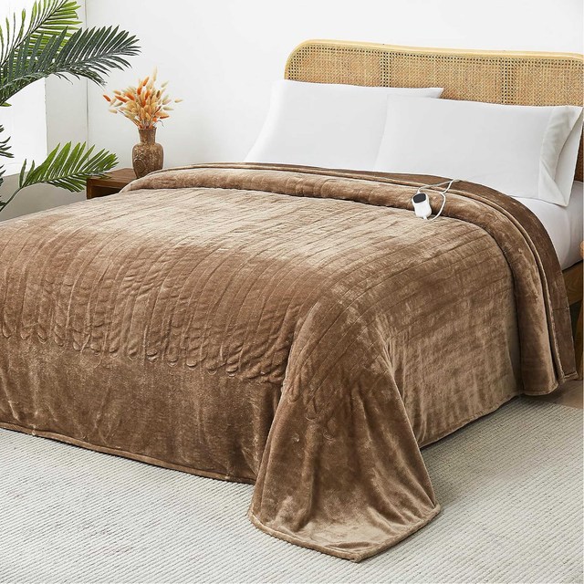Electric Heated Heating Blankettwin Size With 8 Hours Auto Off Fast Heating - Electric Blanket Ultra Soft Overheat Protection
