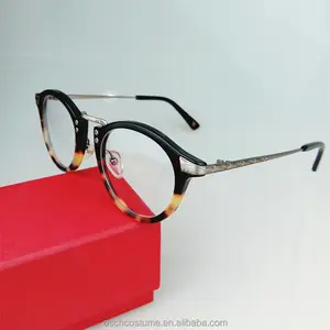 Ацетатные очки, металлические круглые очки в стиле ретро, оправа для близорукости, линзы ручной работы, высококачественные модные очки для молодежи