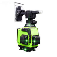 MUFASHA Niveau laser vert 4D 16 lignes, outil de nivellement automatique rotatif 360° pour murs et sols, niveau laser croisé T123