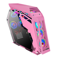Boîtier d'ordinateur de jeu de bureau super cool en verre trempé avec panneau LED et ventilateurs ARGB pour bar Internet et e-sport, ventes chaudes 2019