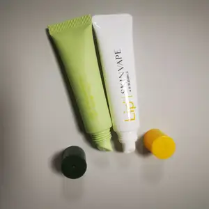 塑料挤压管化妆品包装10毫升绿色润唇膏贴纸