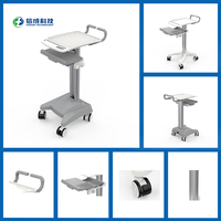 Chariot médical mobile en aluminium de style industriel ZZ-1 de Customized Vision Technology, chariot de mobilier hospitalier