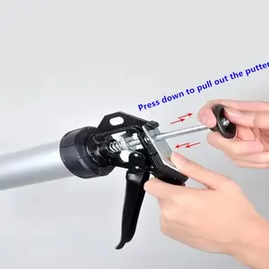 Hot Sale Manual Aluminum Tube 600ml Sausage Air Caulking Gun