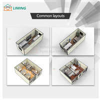 Maison conteneur pliable à installation rapide, maison préfabriquée modulaire pliable pour dortoir de chantier ou bureau
