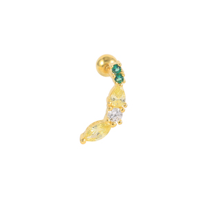 Pendientes ROXI de Frutas Tropicales, Lindos Pendientes de Cristal Multicolor con Forma de Uvas, Melocotones y Cerezas - Product Image 3
