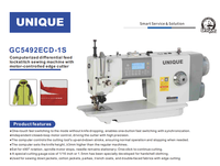 Machine à coudre à point droit à alimentation différentielle informatisée GC5492ECD-1S avec coupe-bord motorisé