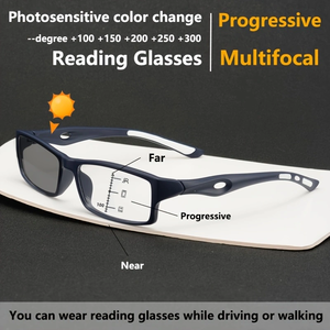 Vente en gros de <span class=keywords><strong>lunettes</strong></span> de lecture anti-lumière bleue photochromiques <span class=keywords><strong>progressives</strong></span> et abordables de haute qualité avec zoom intelligent pour personnes âgées - Product Image 2