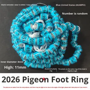 8mm <span class=keywords><strong>2026</strong></span> Duivenbanden Chinese Ronde Duivenpootringen voor Kweek- en Renduiven Gebruik in alle seizoenen - Product Image 5