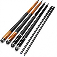 Tongkat Biliar Karbon Fiber Berkualitas Tinggi Grosir 58 Inci, Ujung 12.5mm, Sambungan Tengah, 1/2 Terpisah, Baja Tahan Karat Ringan Xi YU-02