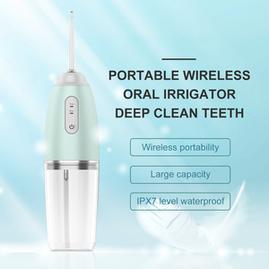 Irrigador Bucal Portátil Inalámbrico TAHATH, Limpiador Dental Recargable para Viajes, Limpiador de Dientes Eléctrico Impermeable IPX6 - Product Image 1