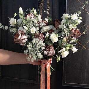 Sâu San Hô Voan Ribbon Shimmery Sờn Cạnh Kim Loại Vàng Lụa Ribbon Cho Cô Dâu Hoa Bó Hoa Quà Tặng Gói Đám Cưới Trang Trí Nội Thất - Product Image 5