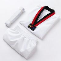 Haute qualité col en v Dobok Poomsae Taekwondo Tae Kwon Do Arts martiaux karaté uniforme pour enfants et adultes W.T.F
