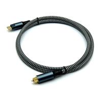 Cable de Audio de Fibra Óptica PVC Chapado en Oro al por Mayor, Adaptador Trenzado USB-C a Toslink Verde CE Macho-Macho para Uso en Computadora, 12 Meses