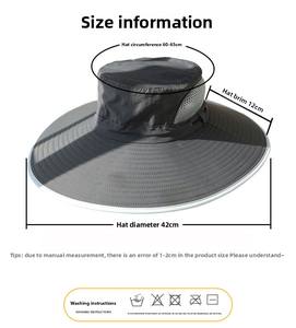 بطارية ليثيوم شمسية قابلة لإعادة الشحن حافة كبيرة-قبعة مروحة صغيرة متعددة الأغراض صلبة ذات عمر بطارية طويل - Product Image 6