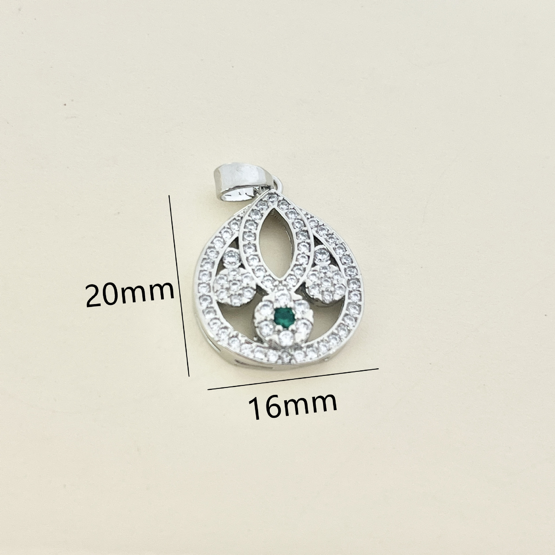 Goutte d'eau Argent [Zirconium Bleu]