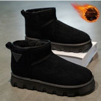 Nouvelle Collection Hiver 2026 – Bottines Courtes Chaudes Doublées Polaire Épaissies à Bout Rond, Mocassins Plateformes en Nubuck et Daim, Bottes de Neige