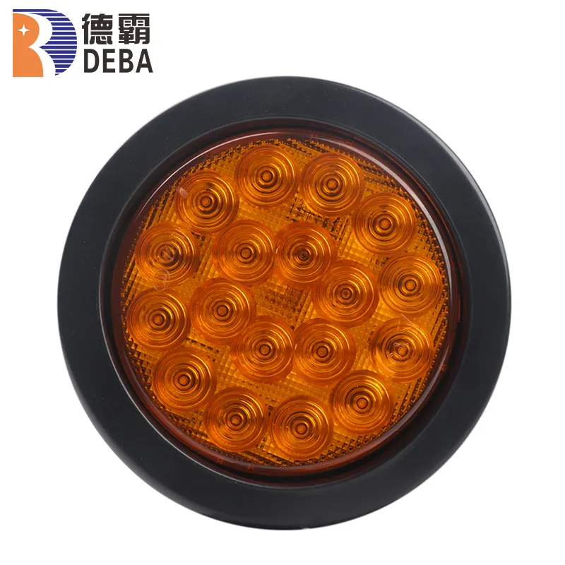 تصنيع OEM DeBa العلامة التجارية led شاحنة ضوء خلفي العالمي تفريغ رجل 4 بوصة جولة 18LED وقف بدوره الذيل النسخ الاحتياطي مصباح إشارة