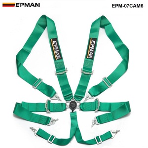 Arnés de Seguridad de 6 Puntos EPMAN, Cinturón de Seguridad de Nailon de 3 Pulgadas con Cierre Rápido Camlock para Automóviles Universales, Conducción Deportiva y Competición EPM-07CAM6 - Product Image 1