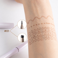Lápiz Doble para Pecas 2 en 1 con Sello 3D para Pecas, Maquillaje Líquido de Larga Duración, Resistente al Agua y de Secado Rápido