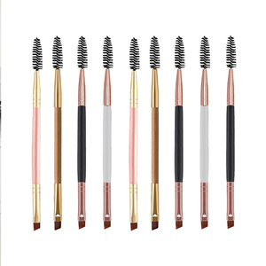 Pinceau de maquillage double tête en gros : pinceau à sourcils et pinceau à cils - Product Image 2