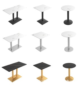 Mesa de Restaurante Personalizada, Mesa Redonda o Cuadrada de Comida Rápida, Mesa de Café de Metal y Pizarra - Product Image 5
