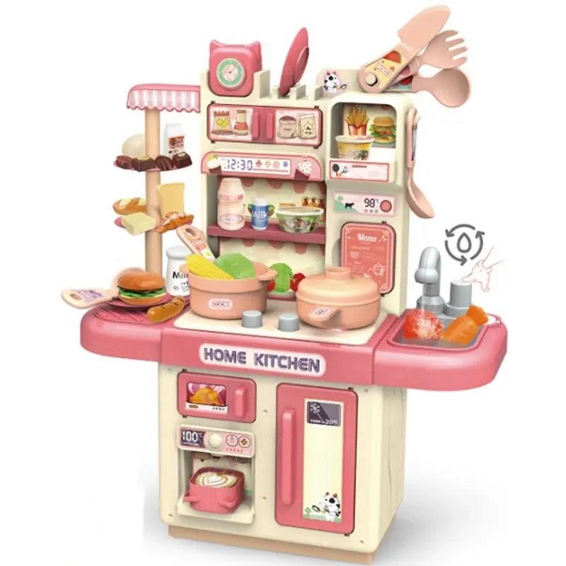 Wholesale Children Role Play Plastic Kitchen Toy Table Mini Kitchen Set Toys For Kids Cookware