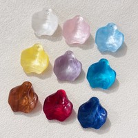 Breloques en résine nacrées colorées en forme de feuille de lotus avec trou de suspension pour femmes, composants artisanaux pour boucles d'oreilles DIY et tissage floral