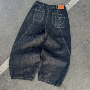 Jeans personnalisés pour femmes, jeans baggy en denim japonais brut 14 oz, pantalons pour femmes - Product Image 3