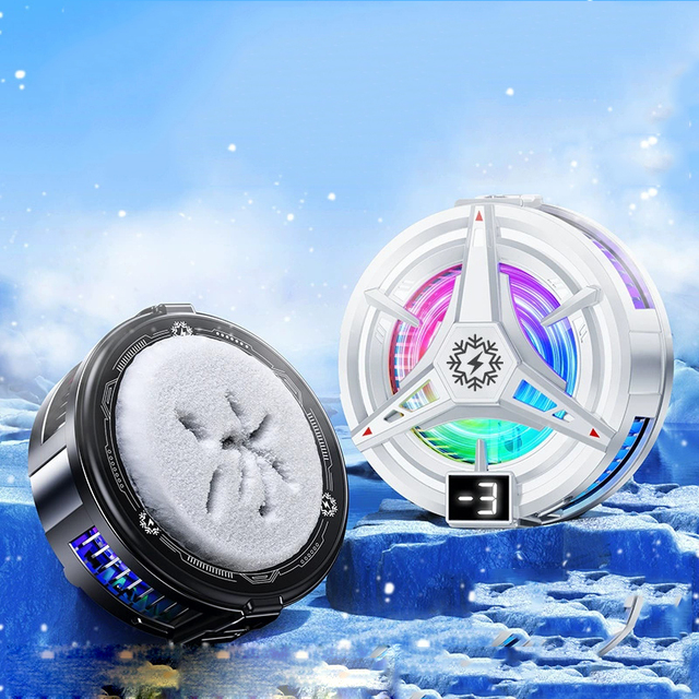 2026 Mobile Phone Cooler Ice Semiconductor Cooling Digital Display Magnetic Back Clip Live Streaming Ice Artifact