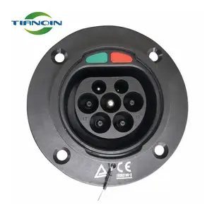 Đầu Nối Đực 3 Pha Loại 2 IEC 62196-2 16A/32A Cho Xe Điện Ổ Cắm EV Cho Sạc Xe Hơi Loại 2