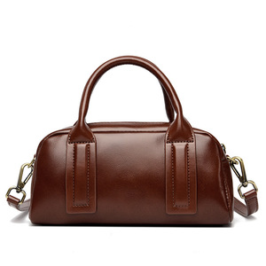 Sac Ando vintage en cuir de vache véritable, sac à main Boston pour femme, sac bandoulière - Product Image 4