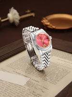 Relojes de Cuarzo Transparentes a Prueba de Agua para Mujer, Marca de Moda Original, Esfera Redonda de 31 mm, para Chicas