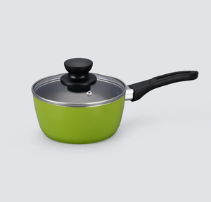 Panela de Leite e Molho em Liga de Alumínio 3003 Personalizável por Atacado, Compatível com Fogão de Indução, com Tampa de Vidro e Cabo de Baquelite Antiaderente - Product Image 3