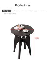 Mesa de Centro Redonda Moderna de Madera, Mesa Auxiliar Pequeña de Estilo Mid-Century, Mesa de Noche Minimalista con Acabado en Nogal para Sofá, Té o Dormitorio, Muebles para el Hogar