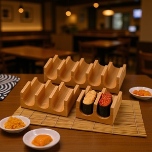 Expositor de <span class=keywords><strong>Madera</strong></span> para Sushi, Soporte para Tacos, Bandeja de Servicio para Restaurante Japonés, para Nigiri, Temaki y Hand Roll - Product Image 6