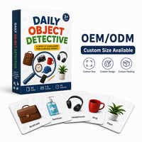 Jeu de cartes Premium Daily Object Detective, boîte en papier écologique personnalisable avec texture lin et noyau noir 310GSM, OEM/ODM pour la famille