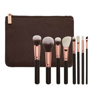 Set di Pennelli Professionali per Trucco in Offerta, 8/15 Pezzi in Nero e Oro Rosa con Borsa in Pelle per Trucco Occhi, Eyeliner e Matita per Sopracciglia - Product Image 4