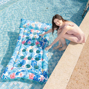 Cama Flotante Inflable con Flores y Hojas, Almohada Reclinable, Anillo de Natación, Tumbona para Piscina, Asiento para Adultos - Product Image 3