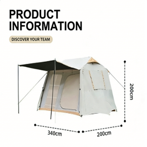 Tente de camping familiale professionnelle avec <span class=keywords><strong>abri</strong></span> solaire intégré et système de support pour un confort tout au long de la journée - Product Image 4