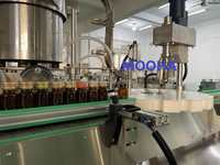 Machine automatique de remplissage et de bouchage de bouteilles en verre pour boissons, 30 à 150 ml, haute précision, avec système de bouchage par compression