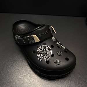 Boucle décorative en métal en forme de croix pour accessoires de bricolage de chaussures <span class=keywords><strong>Crocs</strong></span> de style rétro, accessoires de bricolage pour chaussures Chrome Heartt - Product Image 4