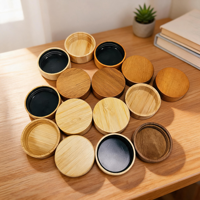 Pot de conservation en verre trempé avec couvercle en bois massif, idéal pour céréales, épices, flocons d'avoine, pâtes et comme organisateur de placard