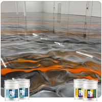 Nouveau revêtement de sol en époxy métallique écologique non toxique pour les sols en béton des salons intérieurs